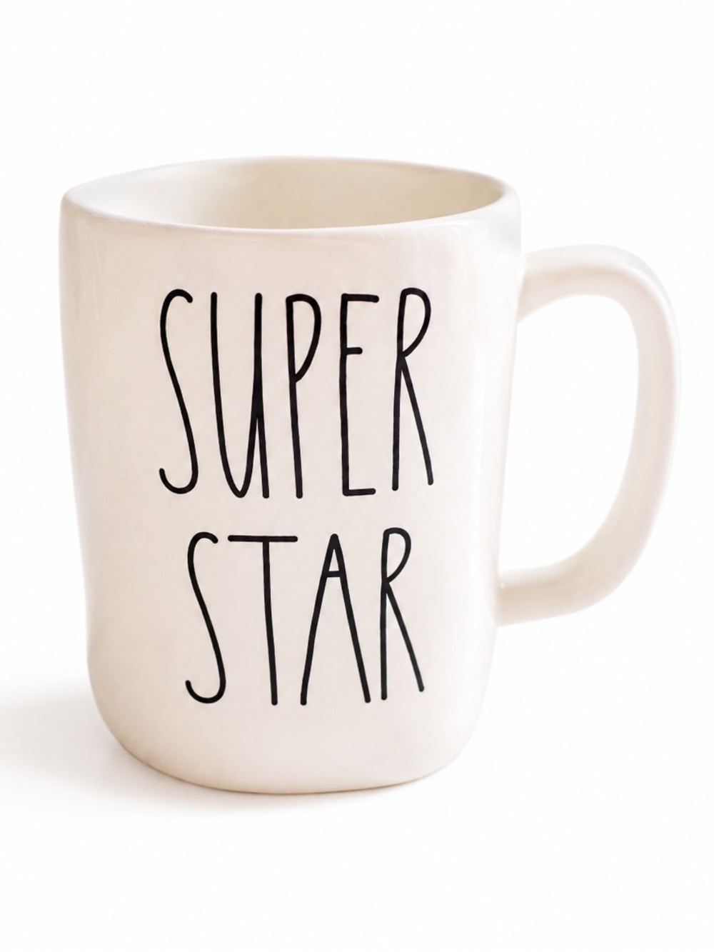 Rae Dunn SUPER STAR Large Stoneware Coffee Mug Red Star Artisan Collection